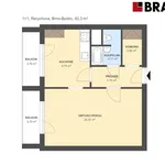 Pronajměte si 2 ložnic/e byt o rozloze 41 m² v Brno