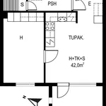Vuokraa 2 makuuhuoneen asunto, 42 m² paikassa Tampere