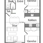 Lej 3-værelses lejlighed på 77 m² i 14 1. lejl. 2 9400 Nørresundby