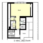 Hyr ett 1-rums lägenhet på 28 m² i Trelleborg