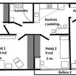 Rent 4 bedroom apartment of 62 m² in Katowice