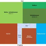 Miete 3 Schlafzimmer wohnung von 60 m² in Kassel