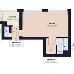 Appartement de 31 m² avec 1 chambre(s) en location à Nice