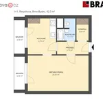 Pronajměte si 2 ložnic/e byt o rozloze 41 m² v Brno