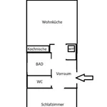 Miete 1 Schlafzimmer wohnung von 44 m² in Vienna