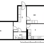 Rent 2 bedroom apartment of 60 m² in Oulu