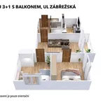 Pronajměte si 3 ložnic/e byt o rozloze 59 m² v Šumperk