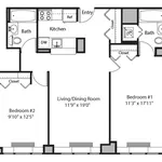 Rent 2 bedroom apartment of 90 m² in New York