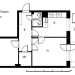 Vuokraa 2 makuuhuoneen asunto, 55 m² paikassa Tampere