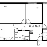 Rent 3 bedroom apartment of 75 m² in Kuopio