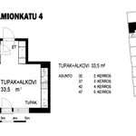 Vuokraa 1 makuuhuoneen asunto, 33 m² paikassa Tampere