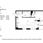 Rent 2 bedroom apartment of 45 m² in Vantaa