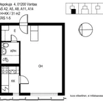 Rent 1 bedroom apartment of 31 m² in Vantaa